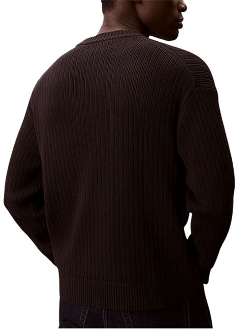 Maglione a coste in cotone Calvin Klein Jeans | LV04RD314GUB1